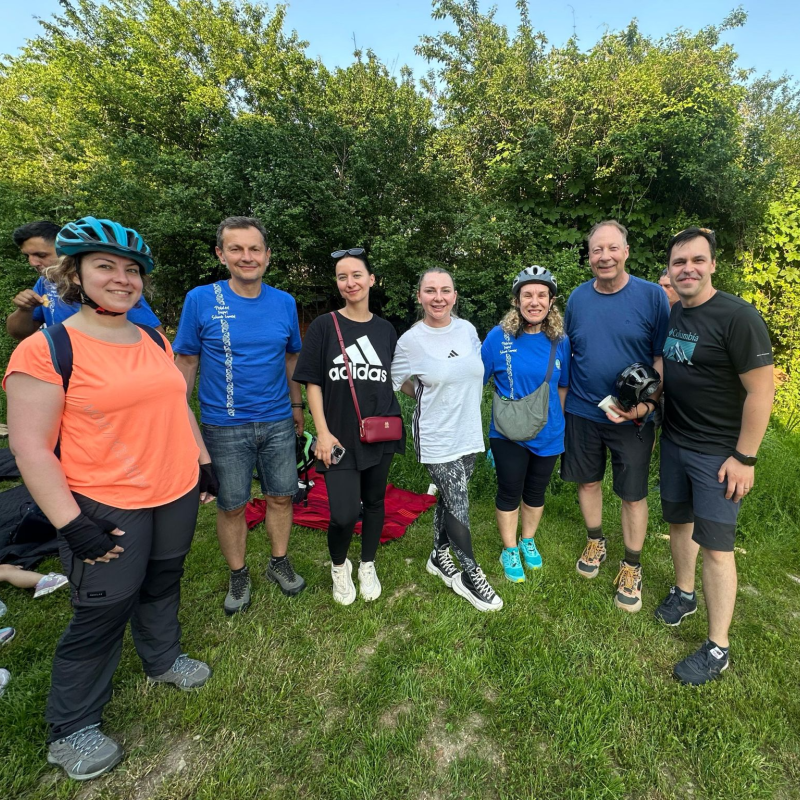 With the Team after the Bike-a-thon